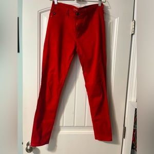 Adriano Goldschmied Abbey Ankle pants in red. 27R
